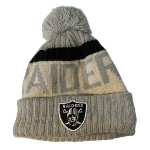 NFL Raiders stocking cap gray white one size